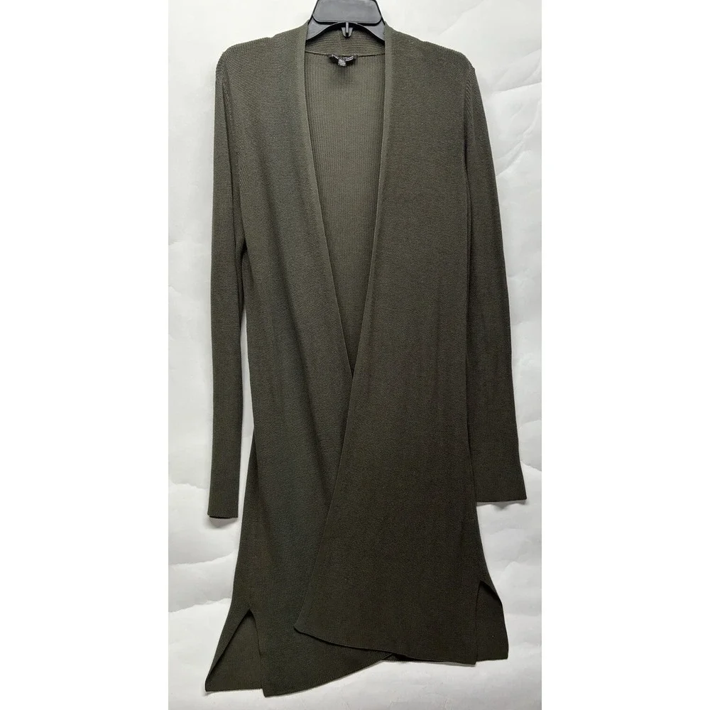 Eileen Fisher Womens Size M Green Long Sleeve Tencel Cardigan Sweater (S9)